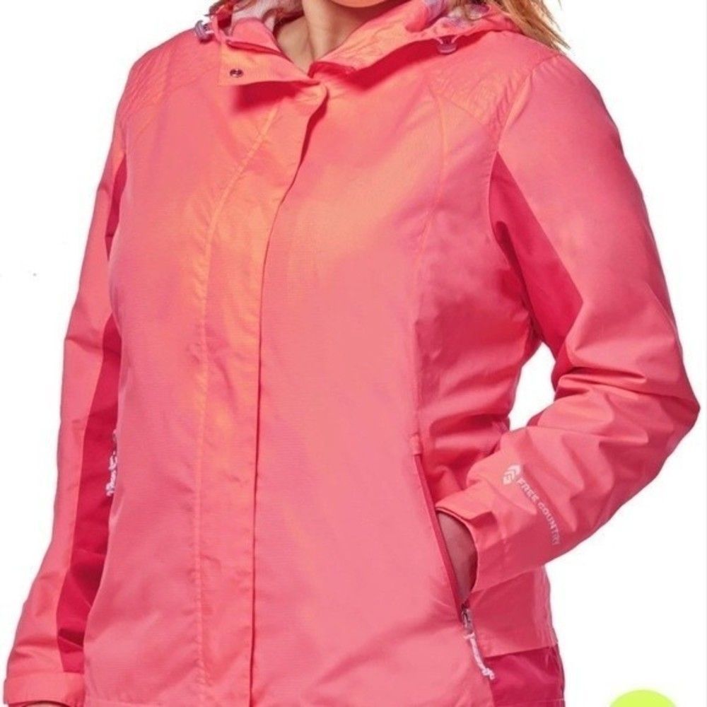 Water-Resistant Pink Hooded Jacket - Women's